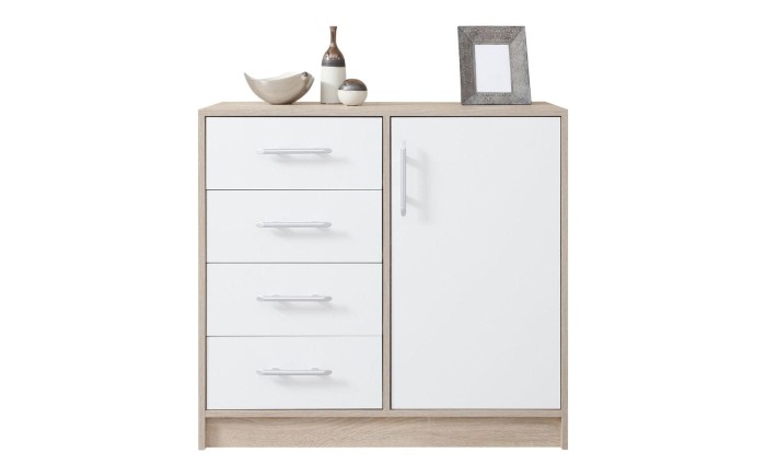 Kommode SAM SRK2 Garderobe Garderobensystem Weiß Lux / Eiche Sonoma