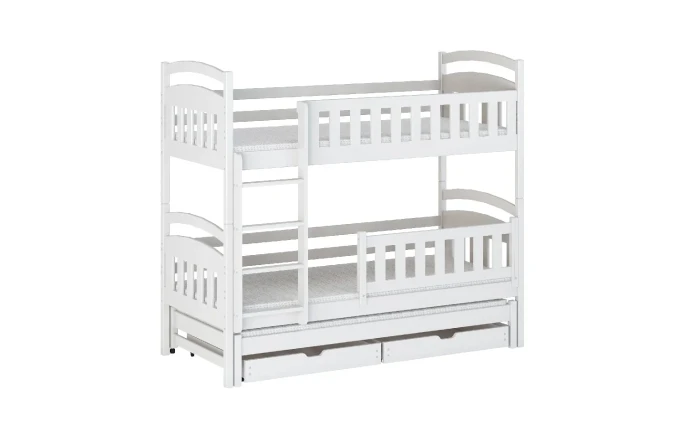 Etagenbett für 3 Kinder IDA 90x200 weiß