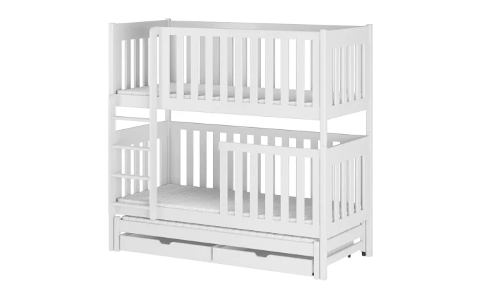 Etagenbett OLIVIA für 3 Kinder 80x180 weiß