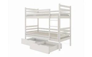 NEMO 90x200 Weiß Etagenbett für 2 Kinder mit Schubladen Deine Möbel
