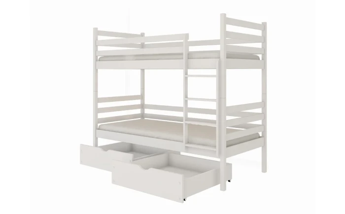 Etagenbett für 2 Kinder NEMO 90x200 Weiß