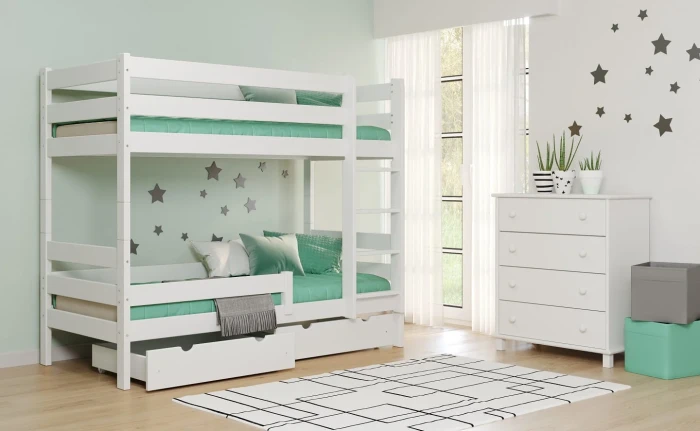 Etagenbett für 2 Kinder KURT 90x200 Weiß