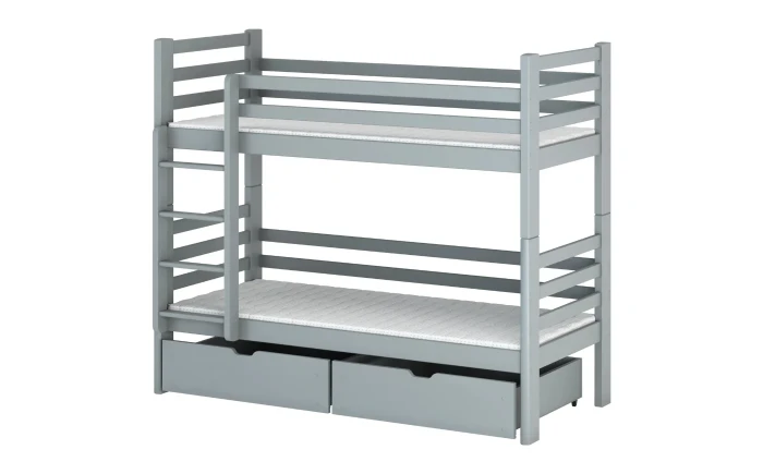 Etagenbett für 2 Kinder PIA 90x200 Aschgrau