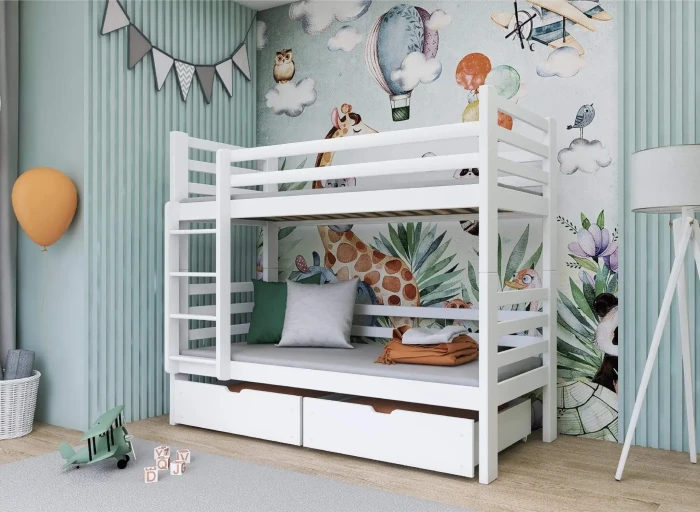Etagenbett für 2 Kinder PIA 90x200 Weiß
