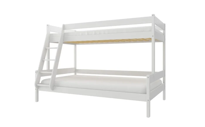 Etagenbett für 2 Kinder NIKO 120x200 90x200 Weiß