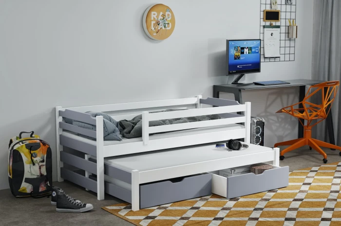 Kinderbett Ausziehbett für 2 Kinder MIKE