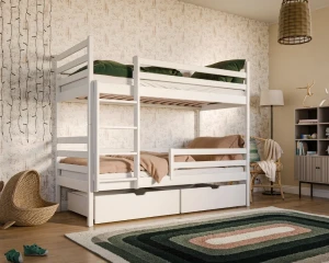 NEMO 90x200 Weiß Etagenbett für 2 Kinder mit Schubladen Deine Möbel