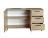 Sideboard Eiche-Optik geöffnet mit Türen und Schubladen