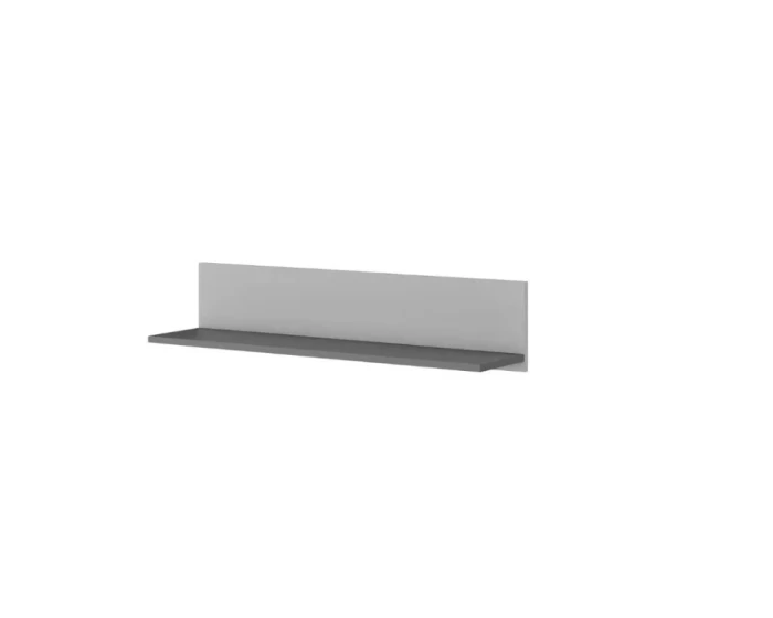 Minimalistisches graues Wandregal zur Wandmontage, schwebendes Design für moderne Wohnräume.