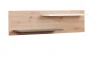Dekoratives Wandboard mit Holzpaneel und Ablagefächern in Weiß und Grau.