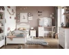 Weiß-rosa Kinderzimmer Set mit Bett, Schreibtisch, Schminktisch und viel Stauraum.