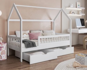 LOREN Hausbett Einzelbett Kinderbett aus Massivholz Deine Möbel