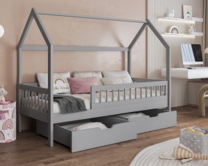 LOREN Hausbett Einzelbett Kinderbett aus Massivholz Deine Möbel