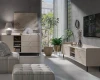Modernes Wohnzimmer-Set mit beige Sideboard und TV-Board der Serie Georgia für ein stilvolles Zuhause.
