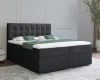 Modernes Boxspringbett in Anthrazit mit gestepptem Kopfteil.