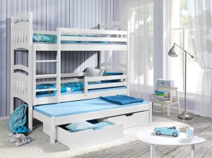 JULIA III Etagenbett Ausziehbett für 3 Kinder mit Schubladen Deine Möbel