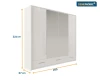Weißer Kleiderschrank mit Spiegel und Maßen 255 x 221 x 67 cm
