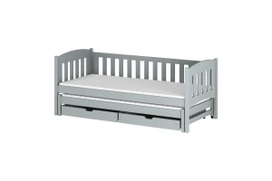 AMELIA 90x200 Aschgrau Ausziehbett Kinderbett Deine Möbel