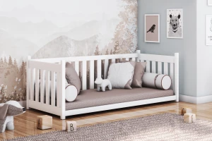 CAROLIN 90x200 Weiß Kinderbett Bodenbett Deine Möbel