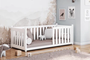 CAROLIN 90x200 Weiß Kinderbett Bodenbett Deine Möbel