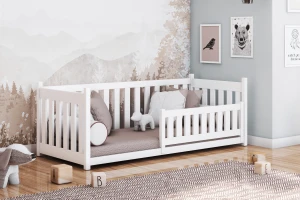 CAROLIN 90x200 Weiß Kinderbett Bodenbett Deine Möbel