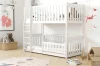 White bunk bed in Scandinavian style for the children's room.