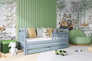 DENIS 90x200 Aschgrau Ausziehbett Kinderbett Deine Möbel