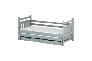 DOMINIK 90x200 Aschgrau Ausziehbett Kinderbett Deine Möbel