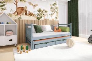 DOMINIK 90x200 Aschgrau Ausziehbett Kinderbett Deine Möbel