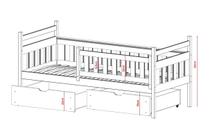 EMILY 90x200 Weiß Kinderbett Deine Möbel