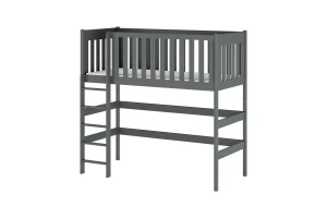 LAURA 90x200 Graphit Hochbett Deine Möbel