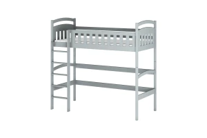 MALI 90x200 Aschgrau Hochbett Deine Möbel