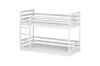 Wit houten stapelbed voor de kinderkamer, stabiel en modern.
