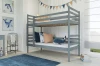 Graues Etagenbett für Kinder in maritim dekoriertem Zimmer.