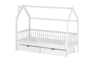 OLGA 90x200 Weiß Kinderbett Hausbett Deine Möbel