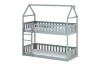 Modern grey bunk bed in house look for the children's room.