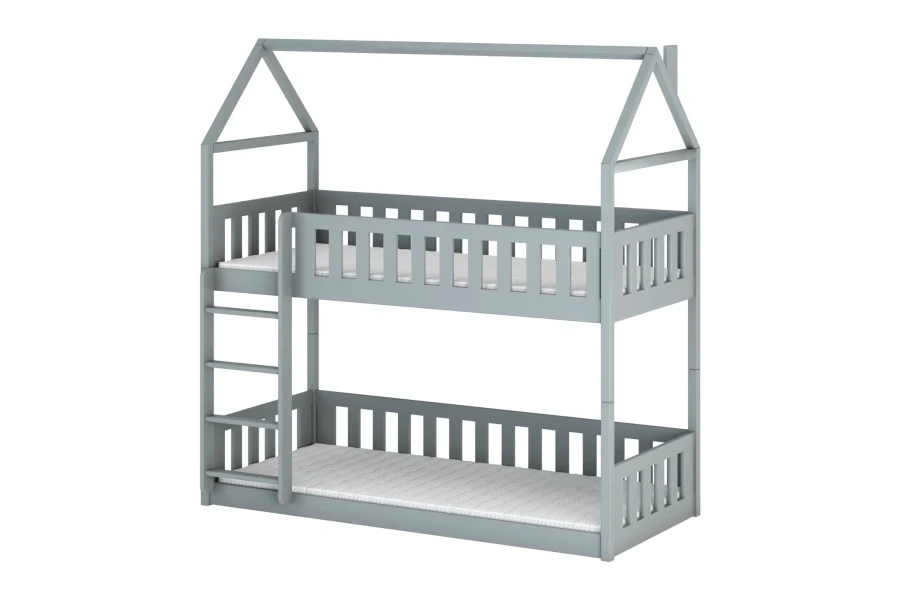 Modern grey bunk bed in house look for the children's room.