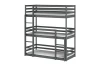 Modern bunk bed in graphite grey made of solid pine wood.