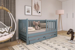 KARIN 90x200 Aschgrau Ausziehbett Kinderbett Deine Möbel