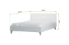 Maßangaben für das weiße Einzelbett: 205x93x95 cm (Länge, Breite, Höhe).