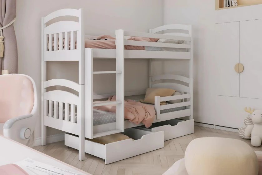 JULIA II 90x200 Weiß Etagenbett mit Schubladen Deine Möbel