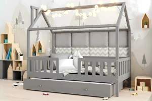 ROSI 90x200 Grau Hausbett Ausziehbett Deine Möbel