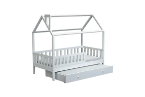 ROSI 120x200 Weiß Hausbett Ausziehbett Deine Möbel