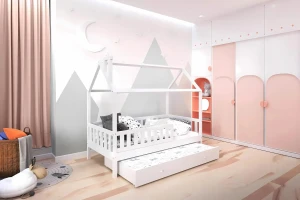 ROSI 120x200 Weiß Hausbett Ausziehbett Deine Möbel