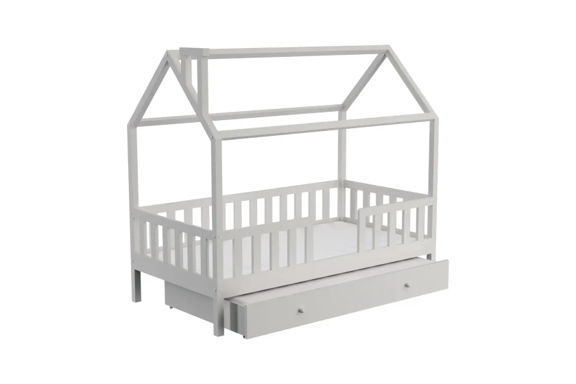 ROSI 140x200 Weiß Hausbett Ausziehbett Deine Möbel