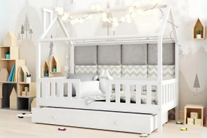 ROSI 140x200 Weiß Hausbett Ausziehbett Deine Möbel