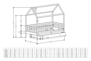 ROSI 140x200 Grau Hausbett Ausziehbett Deine Möbel