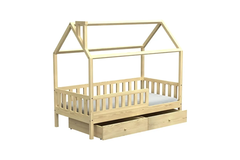ROSI 140x200 Kiefer Hausbett Einzelbett mit Schubladen Deine Möbel