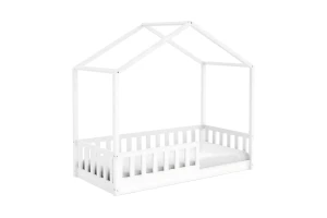 SKY 120x200 Weiß Bodenbett Hausbett Einzelbett Deine Möbel