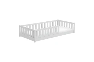 SOPHIA 90x200 Weiß Bodenbett Einzelbett Deine Möbel